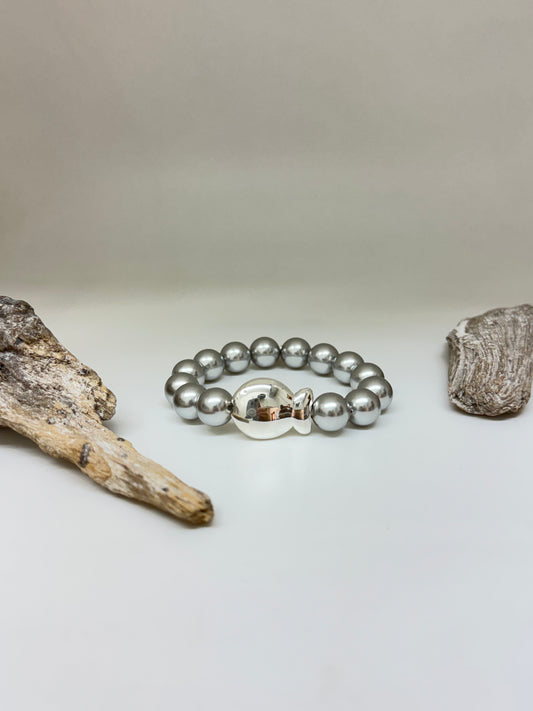 Bracelet Perle Nemo Perle de verre nacré Fait main à Paris 12AT2640gc