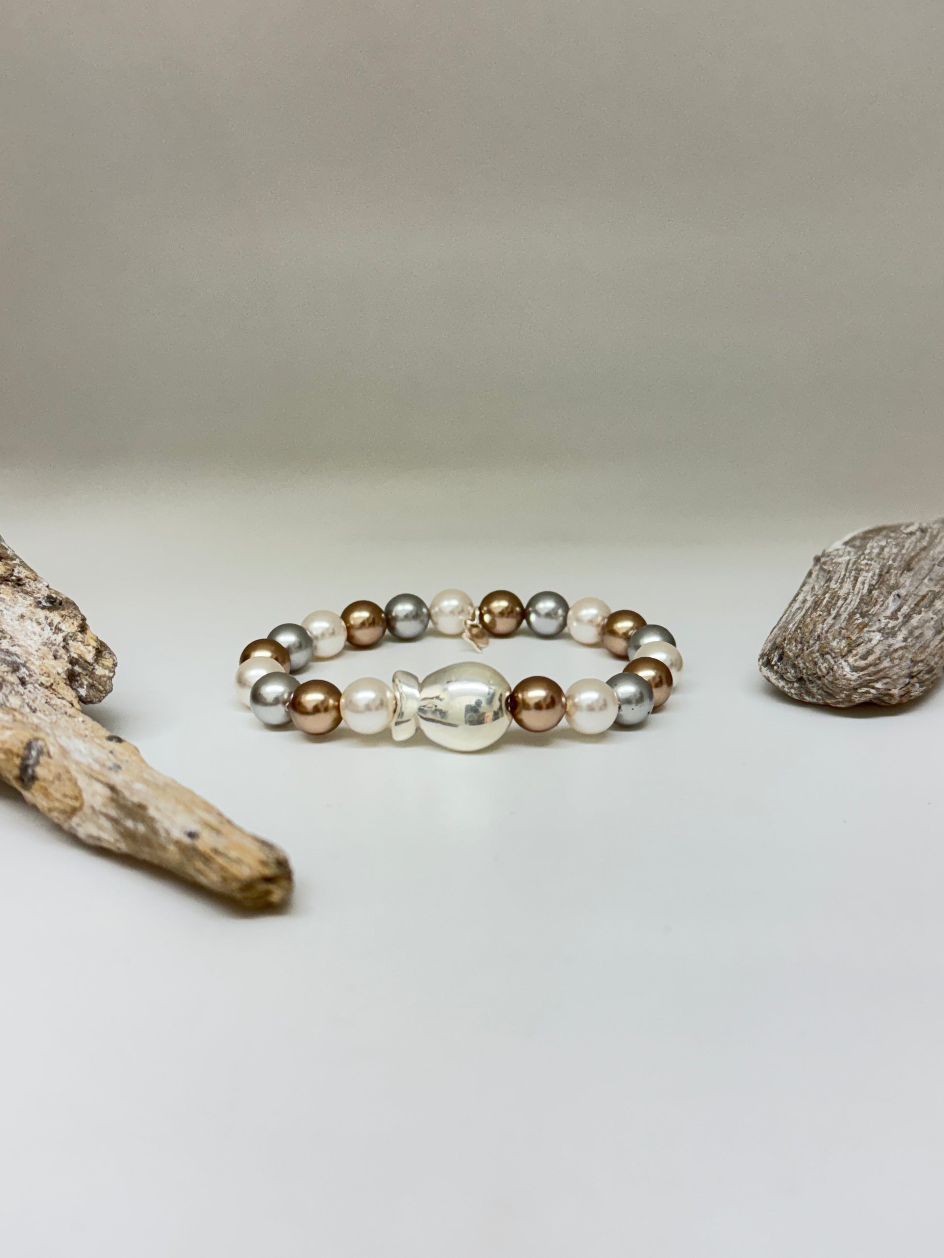 Bracelet Perle Nemo Perle de verre nacré Fait main à Paris 12AT2261mbr