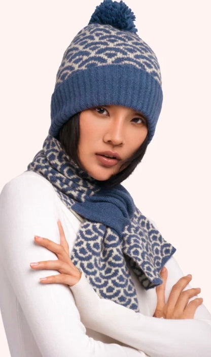 Bonnet à pompon Agatha, mélange denim Powder design Bonnet à pompon Agatha AGA1