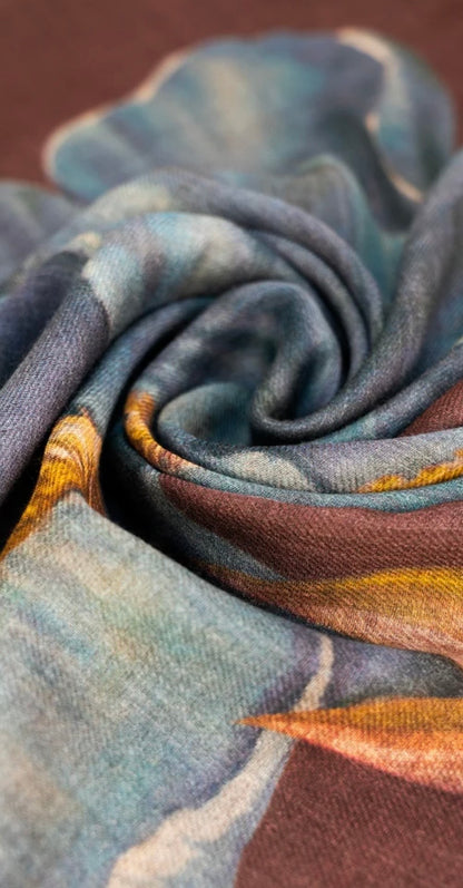 Écharpe enveloppante en laine – Iris Powder design Écharpe enveloppante en laine – Iris WWS8