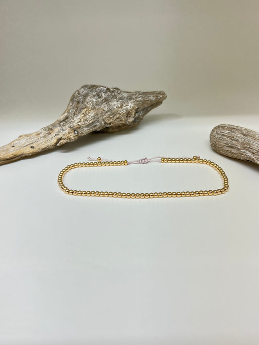 Bracelet de cheville Be classic Vermeil Fait main à Montréal Beblue Be classic