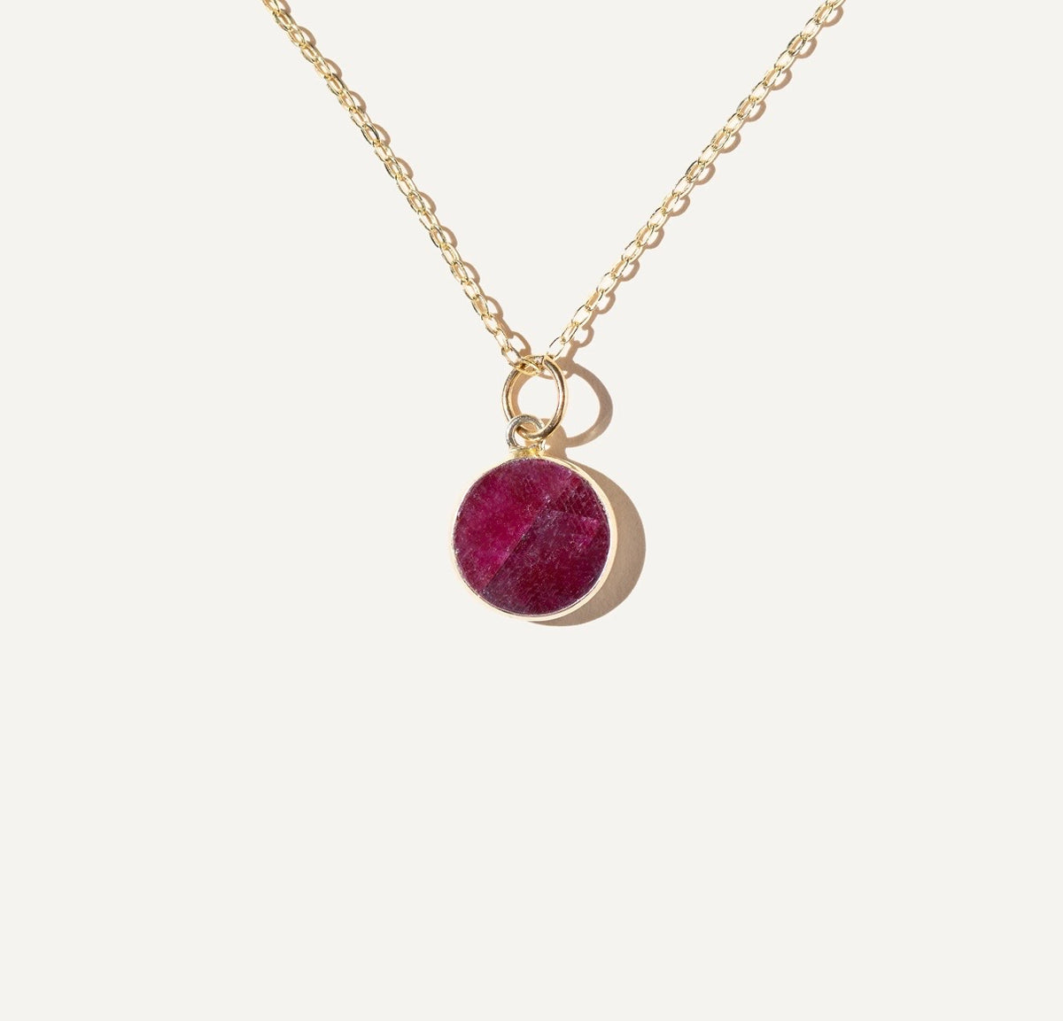 SIKKA Rubis brut, Pierre de rubis - collier en Or vermeil 14K Boa bijoux Fait main à Montréal Boa bijoux SIKKA