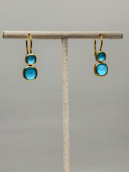 Boucles d'oreilles Monterey droplet à double goutte Dean Davidson Monterey droplet à double goutte e1181-g-tqd