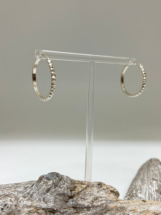 Aventureuse - Anneaux en argent sterling - Motif zigzag Fait main à Montréal Véronique Roy