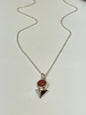 Collier Essor Argent et Quartz rose Fait main à Montréal Fait main à Montréal Véronique Roy