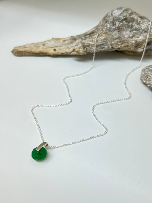 Rhea, collier simple en Aventurine Fait main à Montréal Véronique Roy