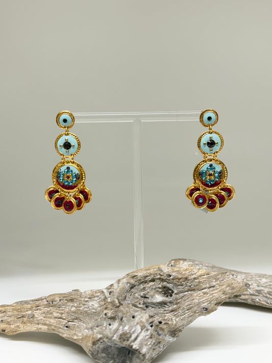 Boucles d'oreilles Sequin longue Bijoux Produite à Marseille Gas bijoux Sequin longue