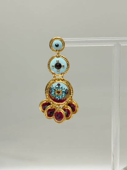 Boucles d'oreilles Sequin longue Bijoux Produite à Marseille Gas bijoux Sequin longue