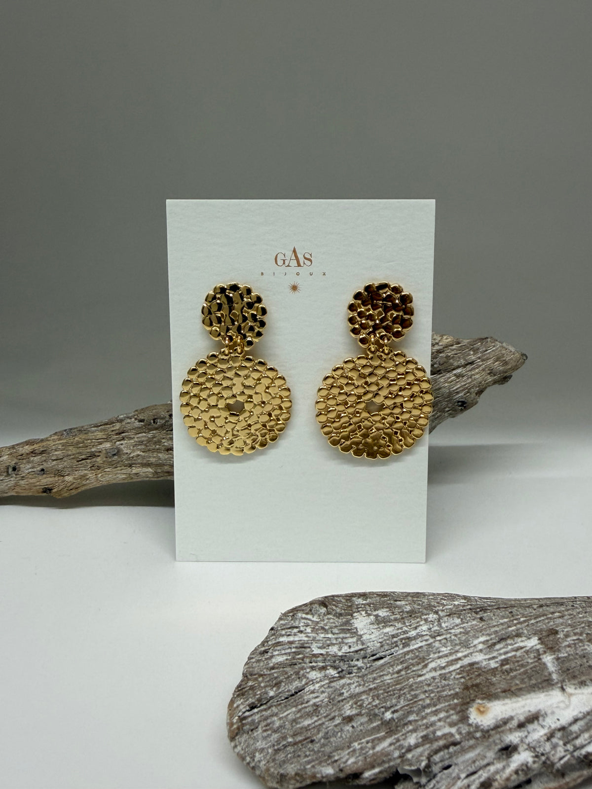 Boucles d'oreilles Onde Lucky min Bijoux Produite à Marseille Gas bijoux Onde Lucky mini