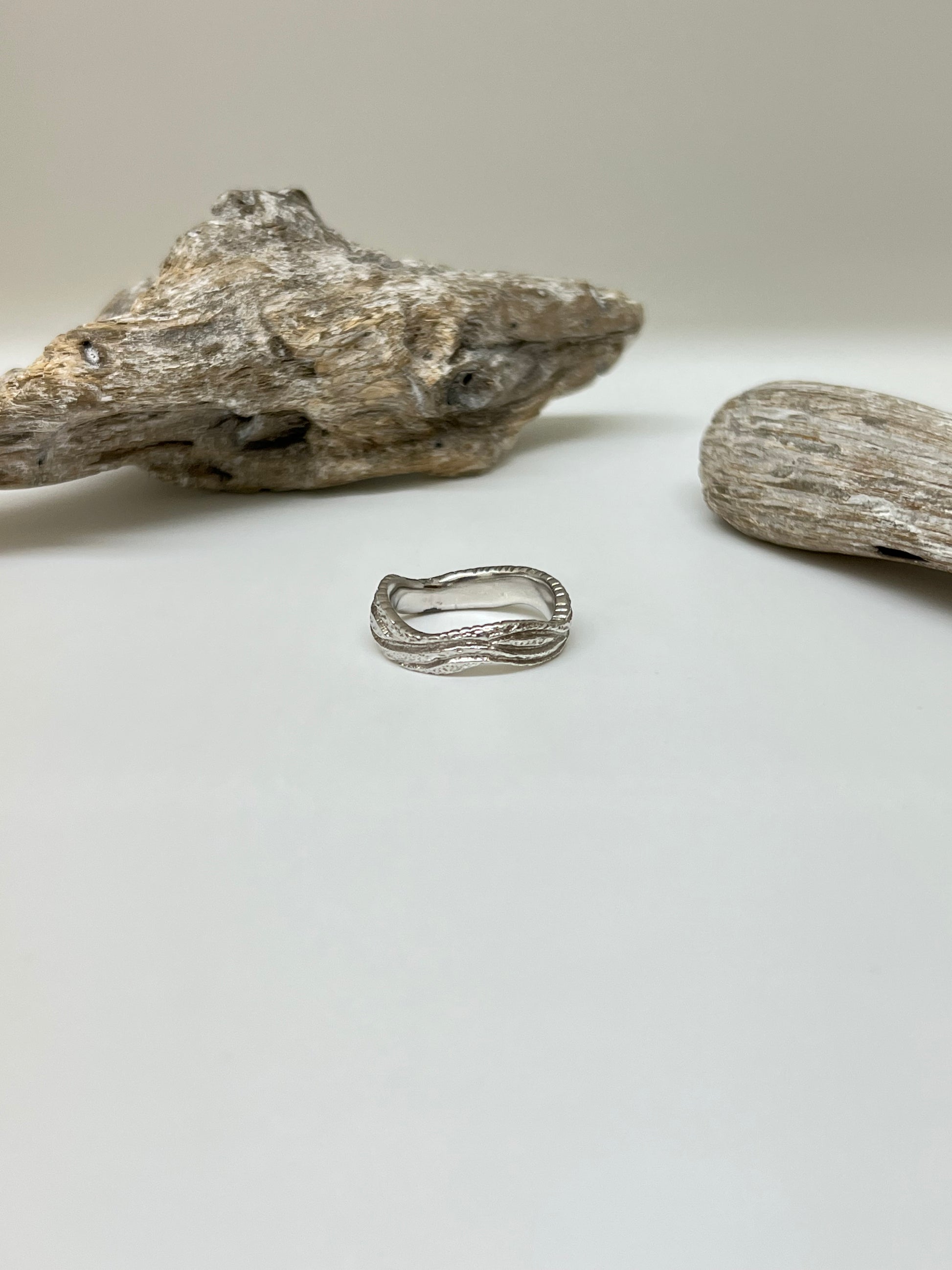  Bague Vagues Argent 925 recyclé Fait en Outaouais Alliance W Jewellery
