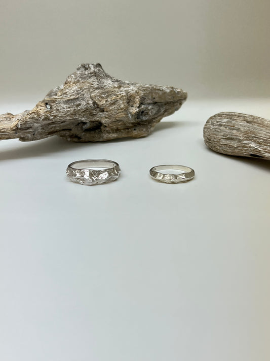 Bague Chaine de Montagne Argent 925 recyclé Fait en Outaouais Alliance W Jewellery