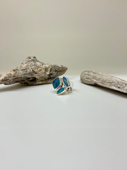 Bague Argent 925 & Opal de feu Dessiné par Carole Morand de Montréal Opal 