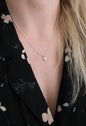 Collier chaine + pastille Argent Fait main à Montréal Maksym Joaillerie COLCHPA