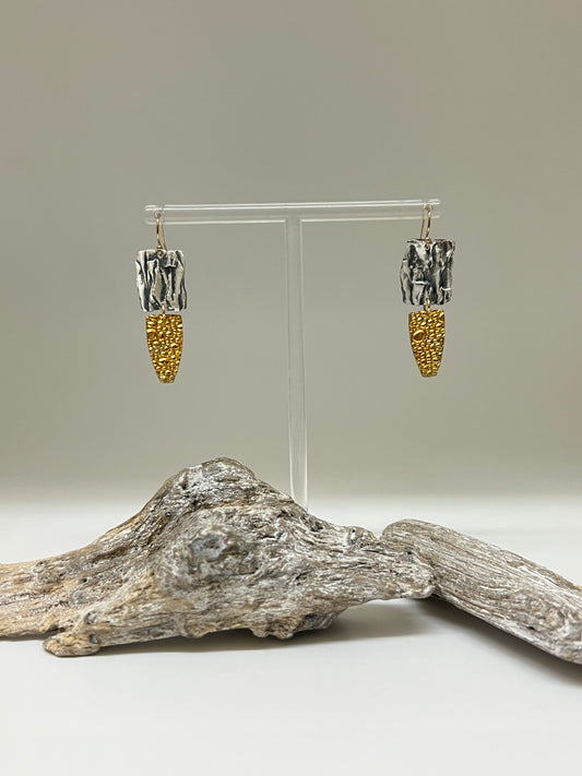 Boucles Stacked 925 et Or fait main en Ontario  Air & Earth Design