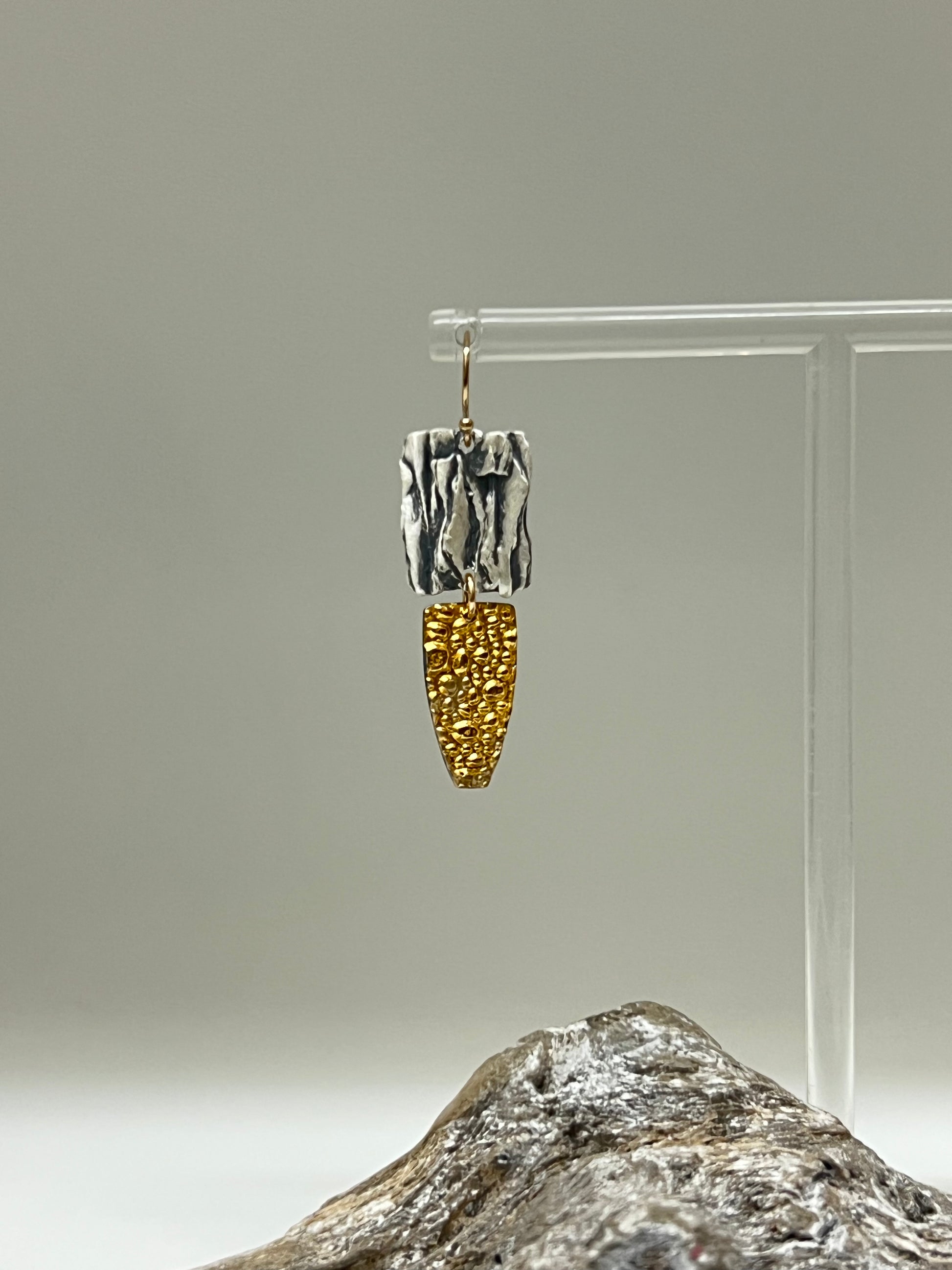 Boucles Stacked 925 et Or fait main en Ontario  Air & Earth Design
