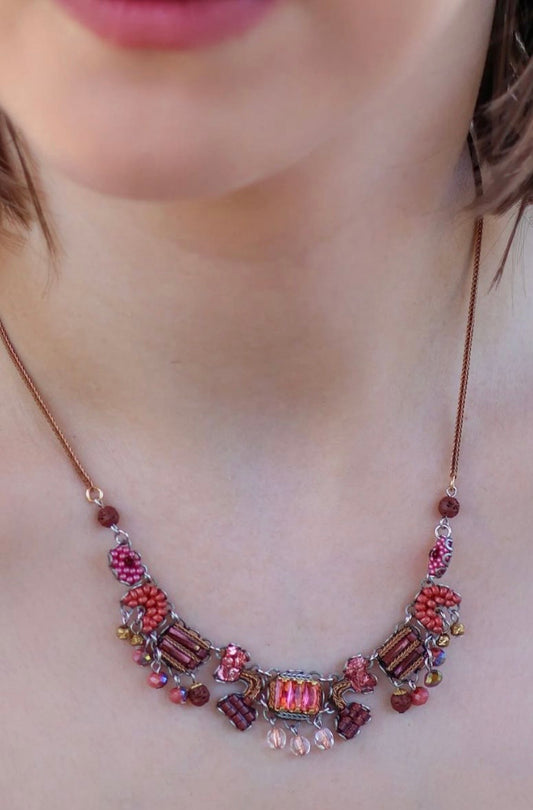 Collier artisanal Scarlet Bloom - Sakina AyalaBar Moonlight Sakina C3664
