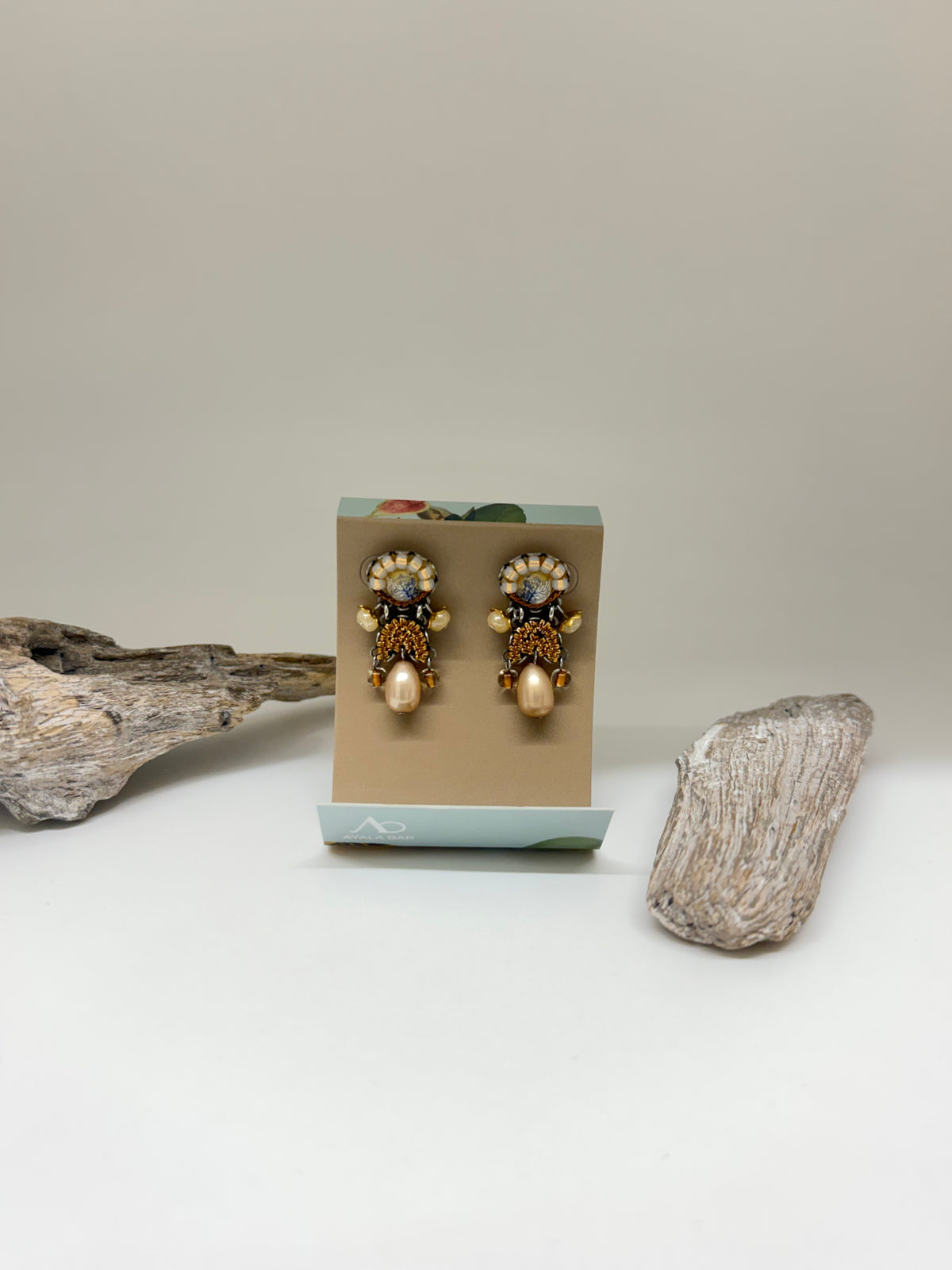 Boucles d'oreilles Artisanales Drops of Gold  Heiwa Ayalabar Shimmer - Heiwa C2445