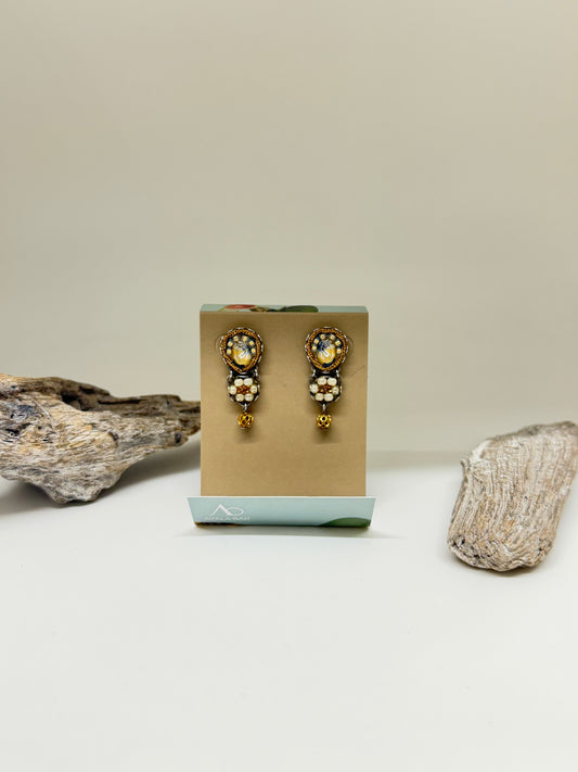 Boucles d'oreilles Artisanales Drops of Gold - Zen Ayalabar Shimmer - Zen C2446