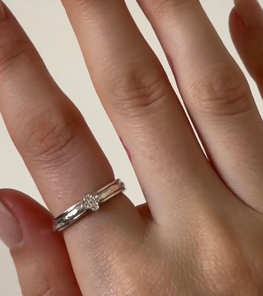 Bague de méditation Lucky Argent Meditation ring Toronto Spin and Wish MR4418