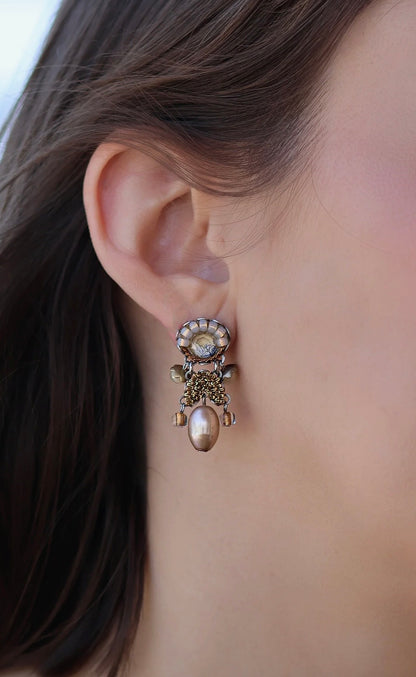 Boucles d'oreilles Artisanales Drops of Gold Heiwa Ayalabar Shimmer - Heiwa C2445