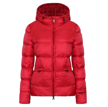 Manteau en duvet SELENE Rouge avec bordure en fourrure Solivé SELENE Rouge