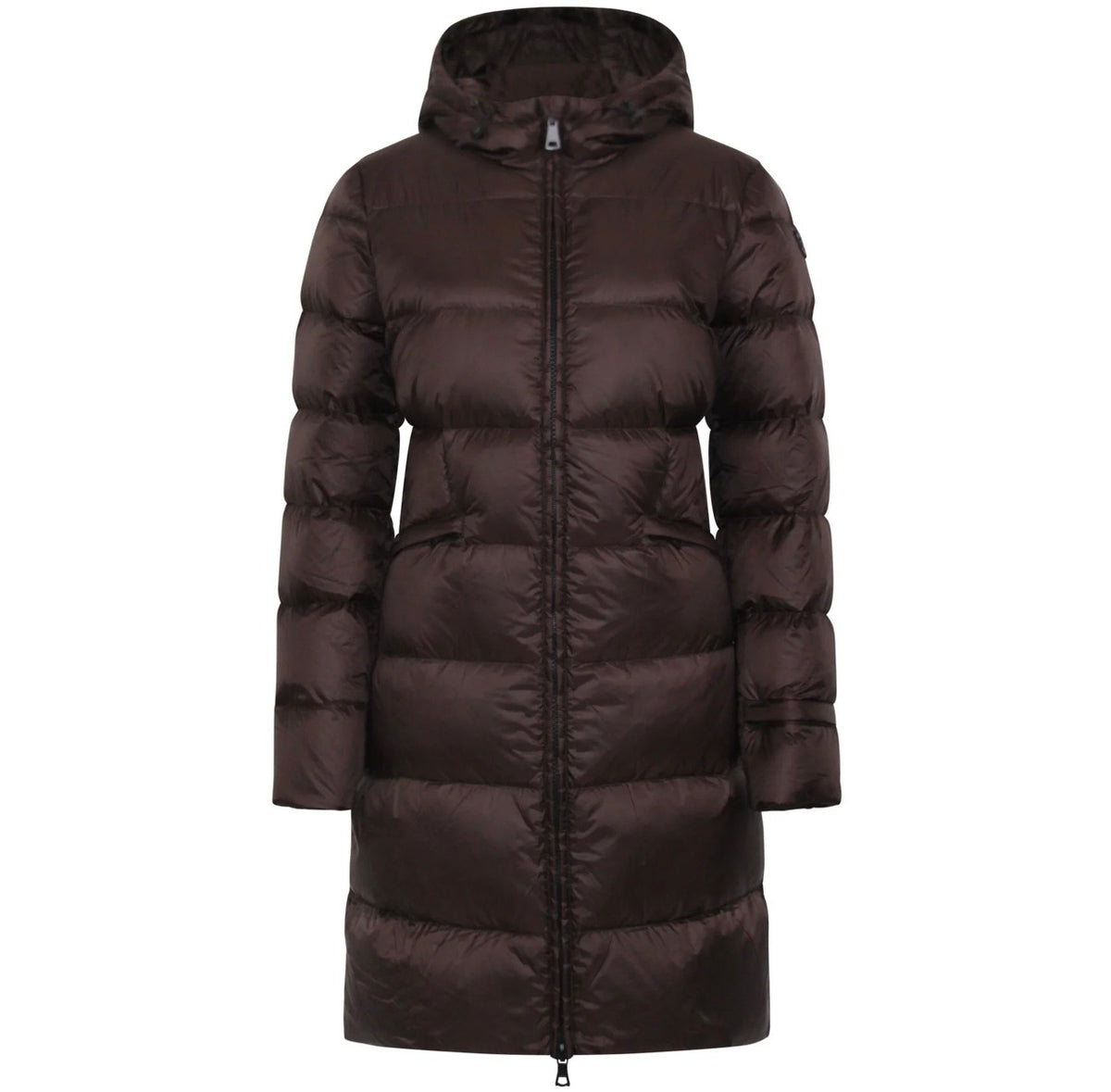 Manteau en duvet FREYA Chocolat avec bordure en fourrure Solivé FREYA Chocolat