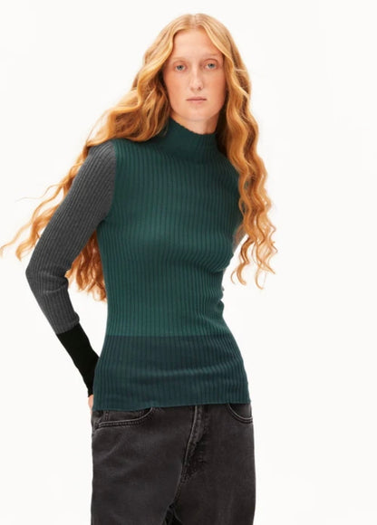 PULL EN MAILLE ALAANIA Midnight reef Armed Angel Merinaa pull coton biologique PULL EN MAILLE ALAANIA Midnight reef