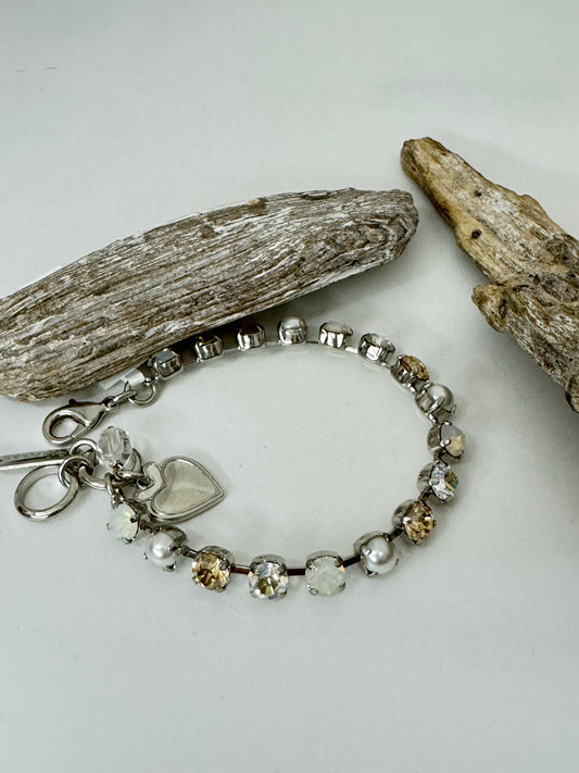 Bracelet Mariana en laiton plaqué argent 925 rhodium avec Cristal de Swarovski B-4430 391200