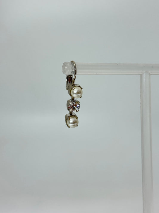 Boucles en laiton plaqué argent rhodiomé avec Cristal de Swarovski Mariana e-1425/1139