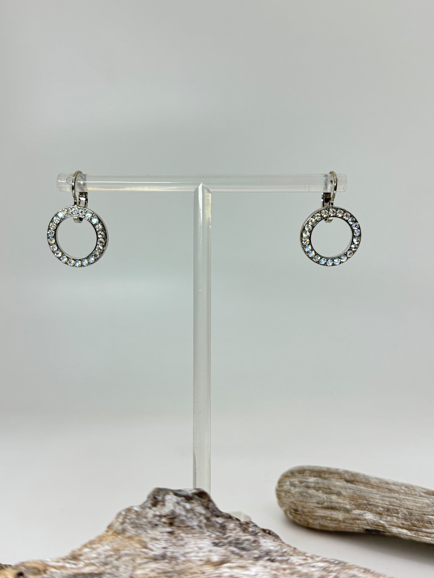 Boucles d'oreille Cercle Cristal de Swarovski Fabriqué à la main