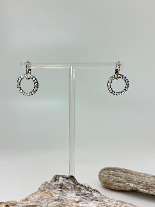 Boucles d'oreille Cercle Cristal de Swarovski Fabriqué à la main
