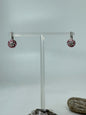 Boucles Rose en laiton plaqué argent rhodiomé avec Cristal de Swarovski Mariana e-1416-1129p