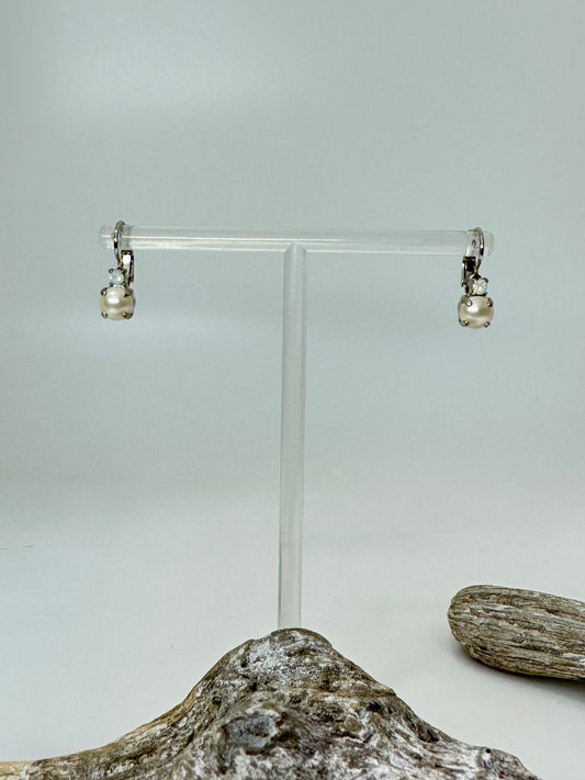 Boucles en laiton plaqué Or rose avec Cristal de Swarovski rouge Mariana e-1035/1-1341