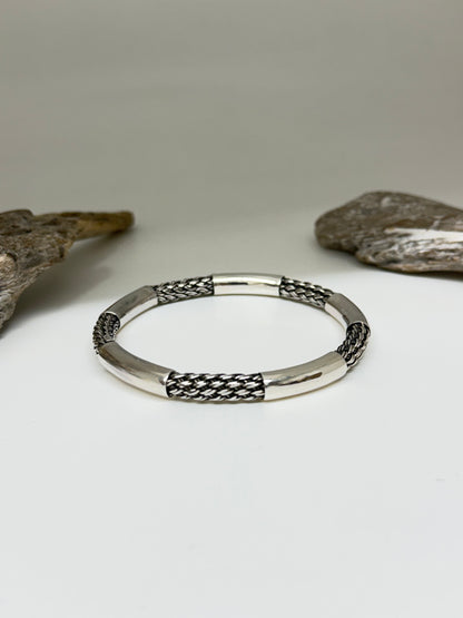 Bracelet Artisanal Bangle Argent 925 et or Fait par des Artisans de l’Indonésie Bracelet Artisanal Bangle