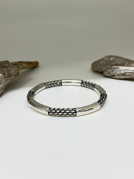 Bracelet Artisanal Bangle Argent 925 et or Fait par des Artisans de l’Indonésie Bracelet Artisanal Bangle