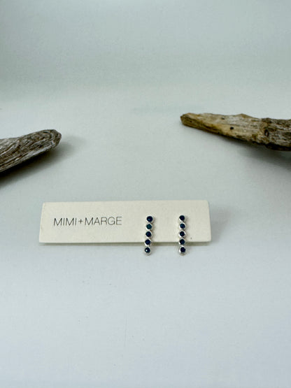 Boucles Argent 925 Quartz bleu dessiné à Vancouver Mimi Marge 05e551bq