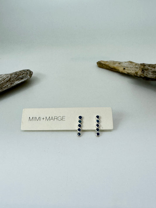 Boucles Argent 925 Quartz bleu dessiné à Vancouver Mimi Marge 05e551bq