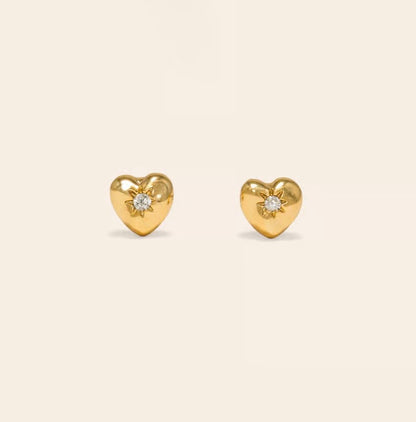 Boucles d’oreilles cœur Micro Puff Lovers Tempo 1BC-FA26003-GLD