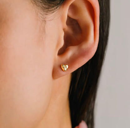 Boucles d’oreilles cœur Micro Puff Lovers Tempo 1BC-FA26003-GLD