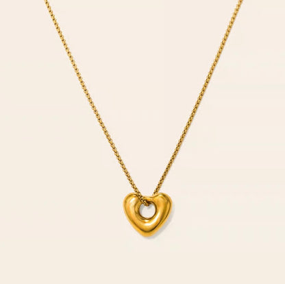 Collier résistant à l'eau pendentif cœur, dessinée à Vancouver Lovers Tempo 2WP-FA26001-GLD