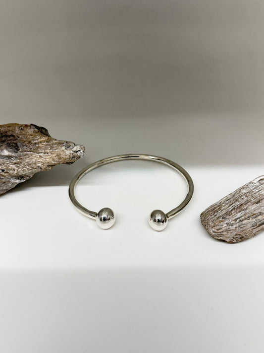 Bracelet Cuff boules Artisanal homme en Argent 925 Fait par des Artisans de l’Indonésie Bracelet cuff