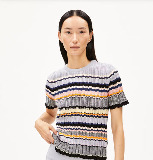 MAAYA STRIPES T-shirt coton biologique Armed Angel MAAYA STRIPES T-shirt