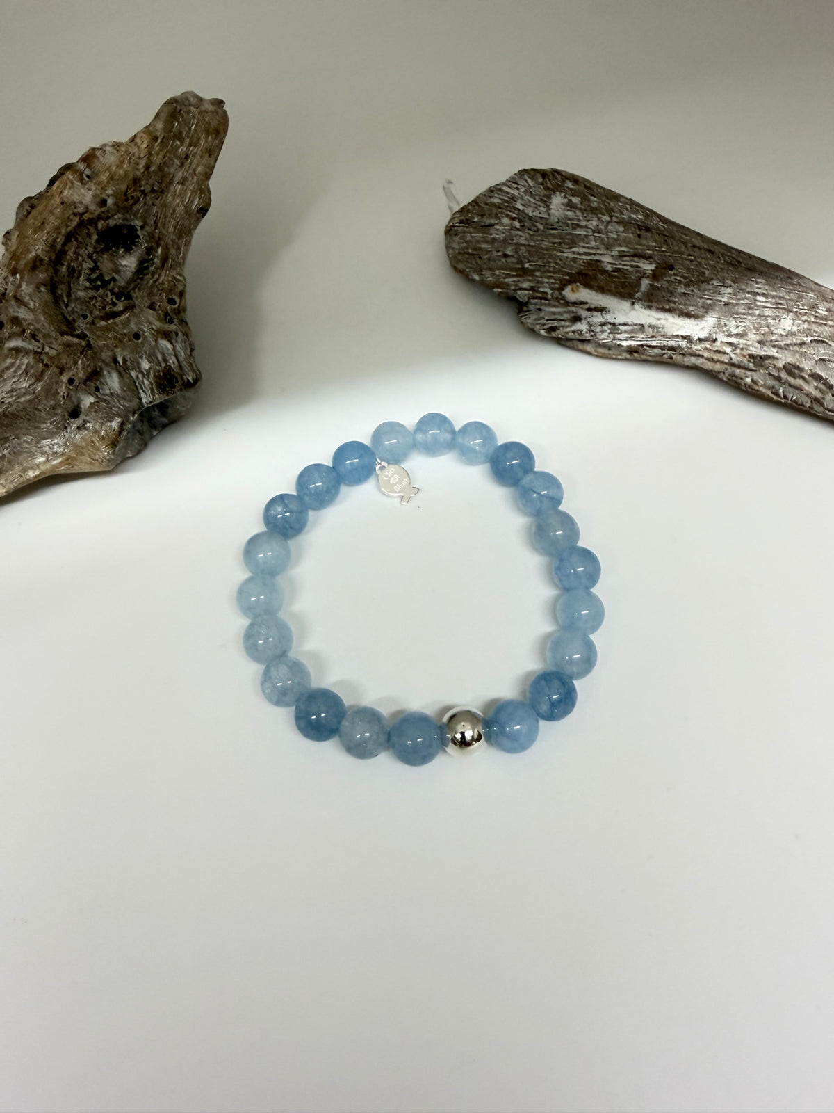 Clio Blue Bracelet Aigue-Marine et Argent 925 Fait main à Paris 12AT4313AIG