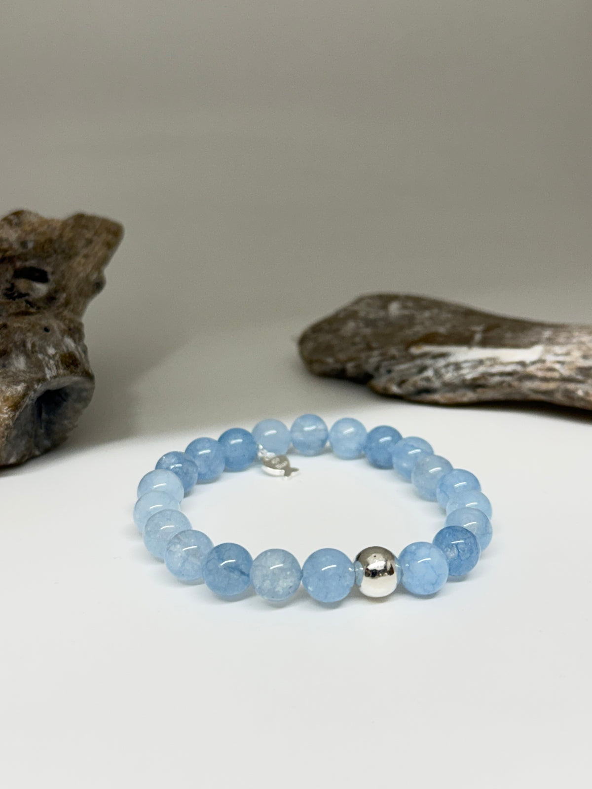 Clio Blue Bracelet Aigue-Marine et Argent 925 Fait main à Paris 12AT4313AIG