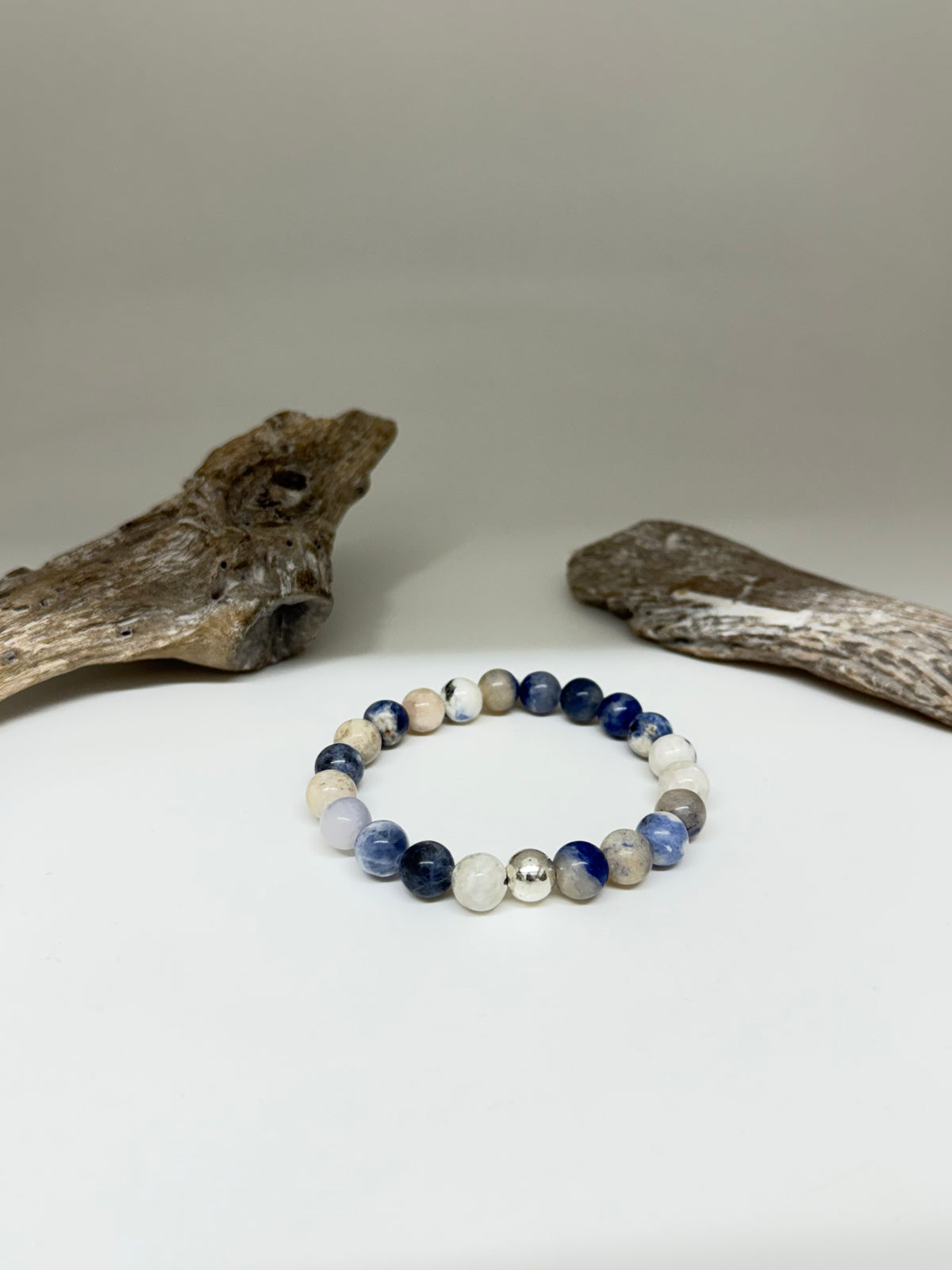 Clio Blue Bracelet Sodalite et Argent 925 Fait main à Paris 12AT4313DUM