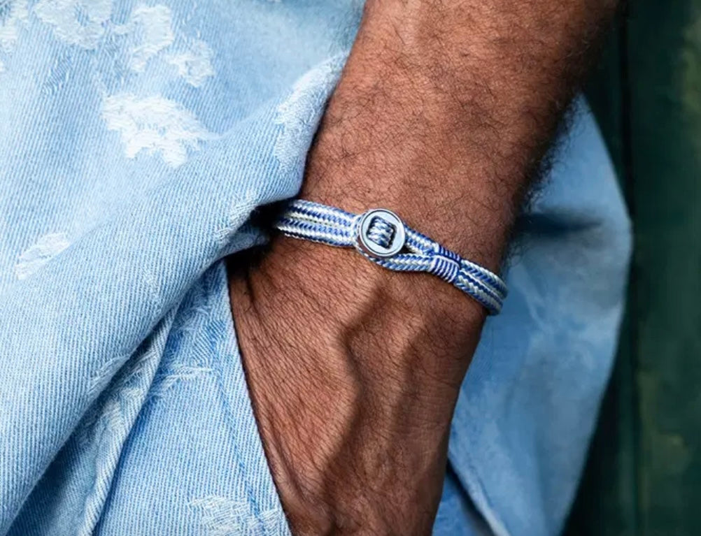 Bracelet Don Dino Indigo et crème -Silver Fait à la main à Amsterdam Pig & Hen Don Dino

