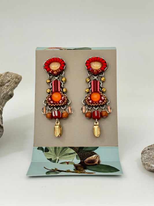 Radical Red Set, Ula AyalaBar Cristaux/Métaux antiques/Verre fabriquée au Moyen-Orient C2203