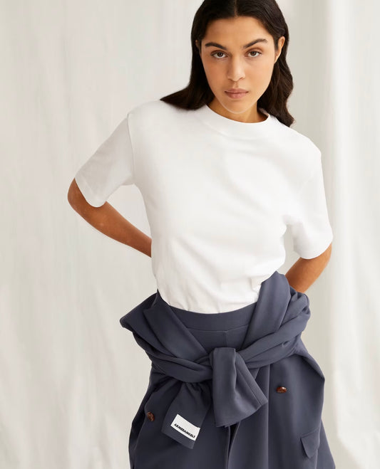 TARJAA blanc T-shirt en coton bio mélangé