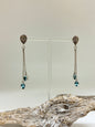 Boucles d'oreilles Topaz bleu et Argent