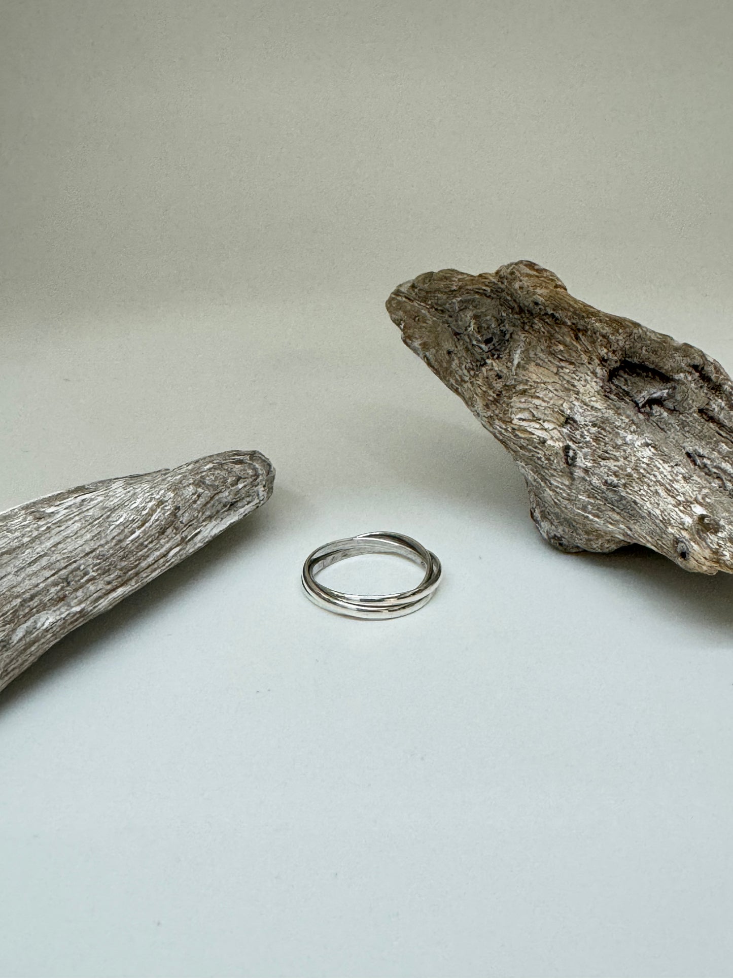 Bague Trilogie fine en Argent 925 Fait mains